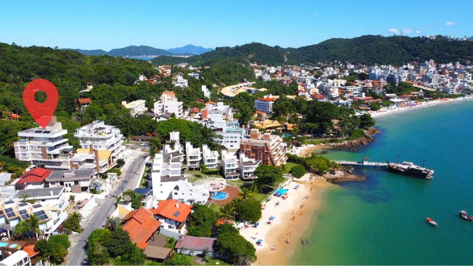 1083 - Apartamento com vista para o mar em Bombinhas Exterior foto