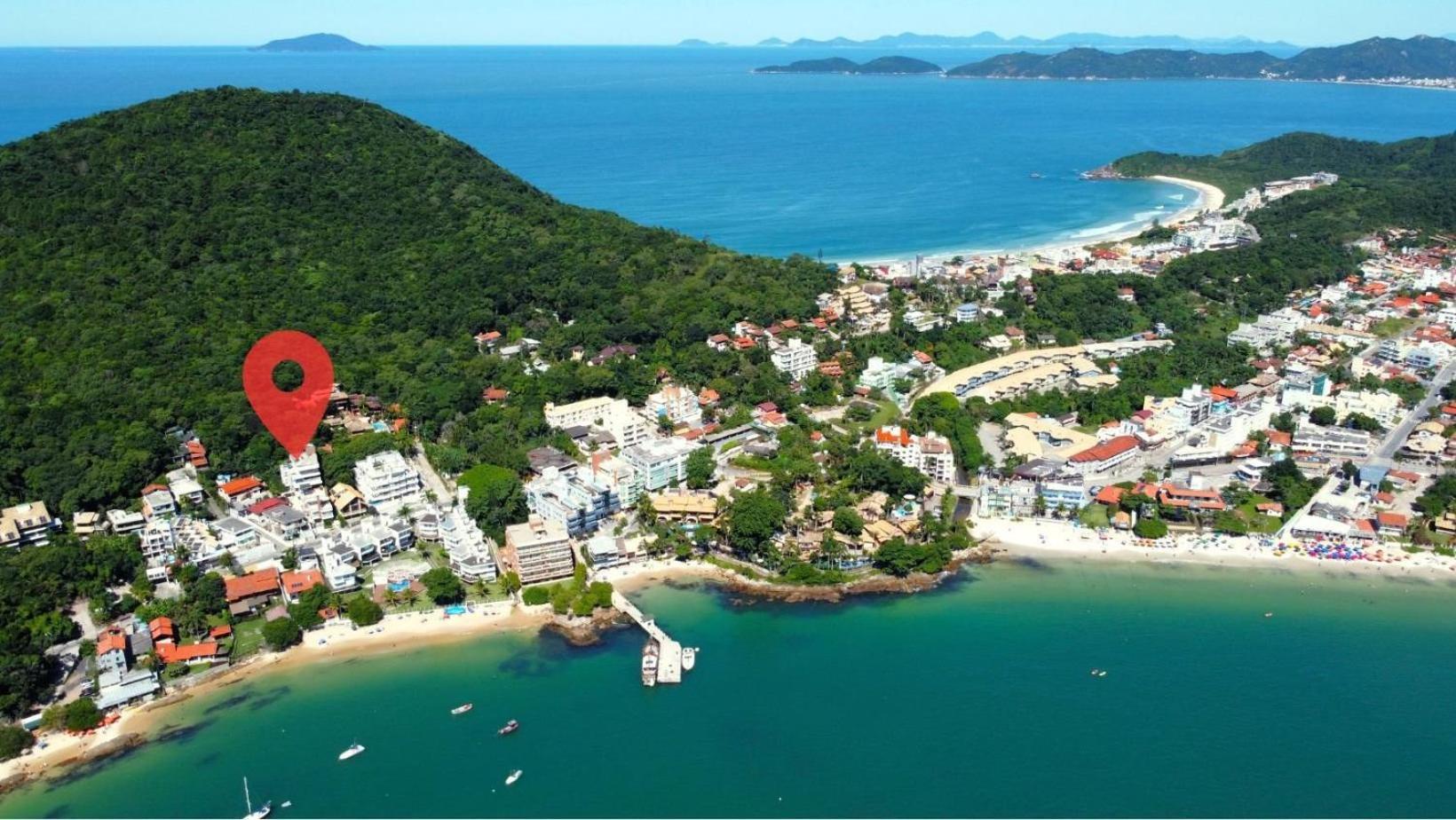 1083 - Apartamento com vista para o mar em Bombinhas Exterior foto